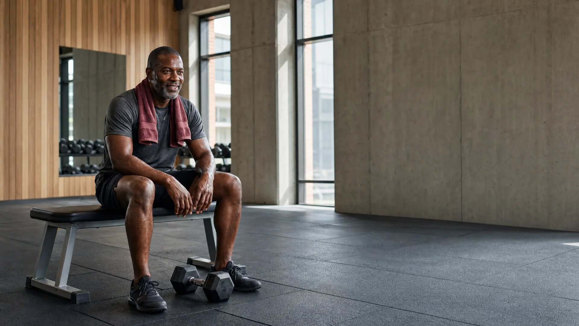 Marcus after a strength training session